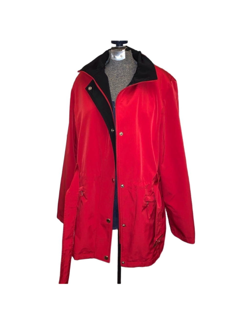 Women's Liz Claiborne Red Jacket with Plaid Lining Small